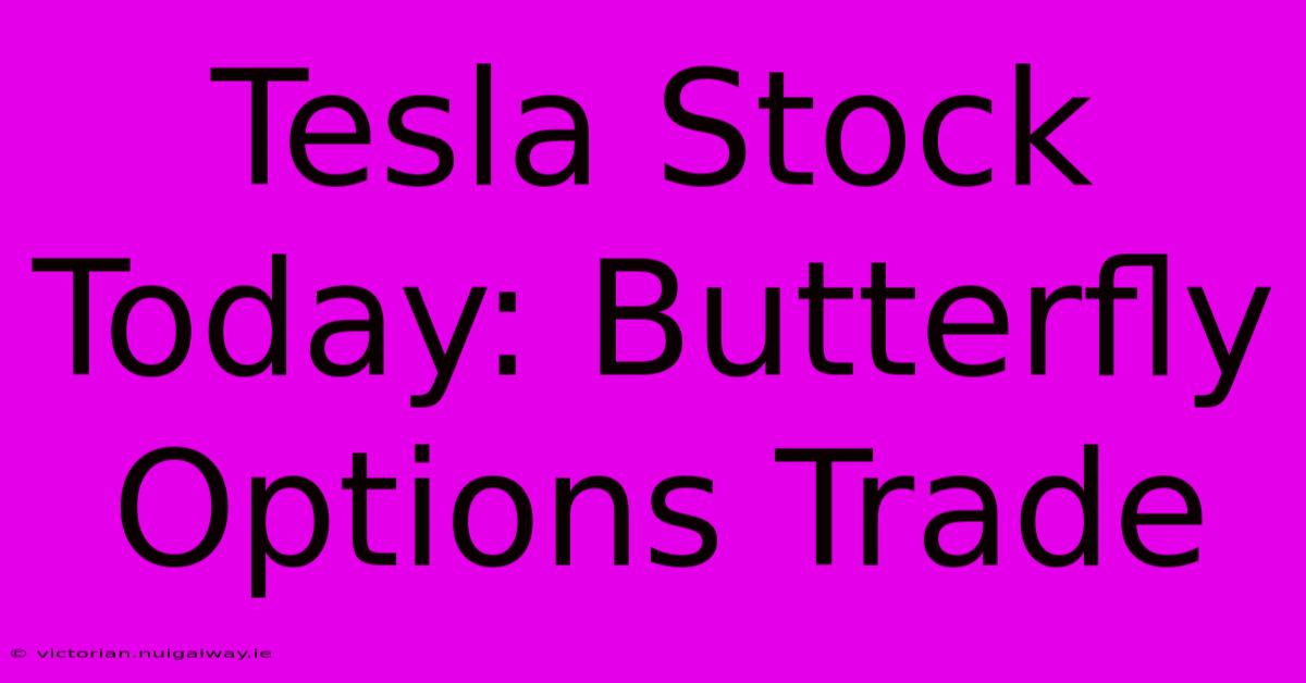 Tesla Stock Today: Butterfly Options Trade