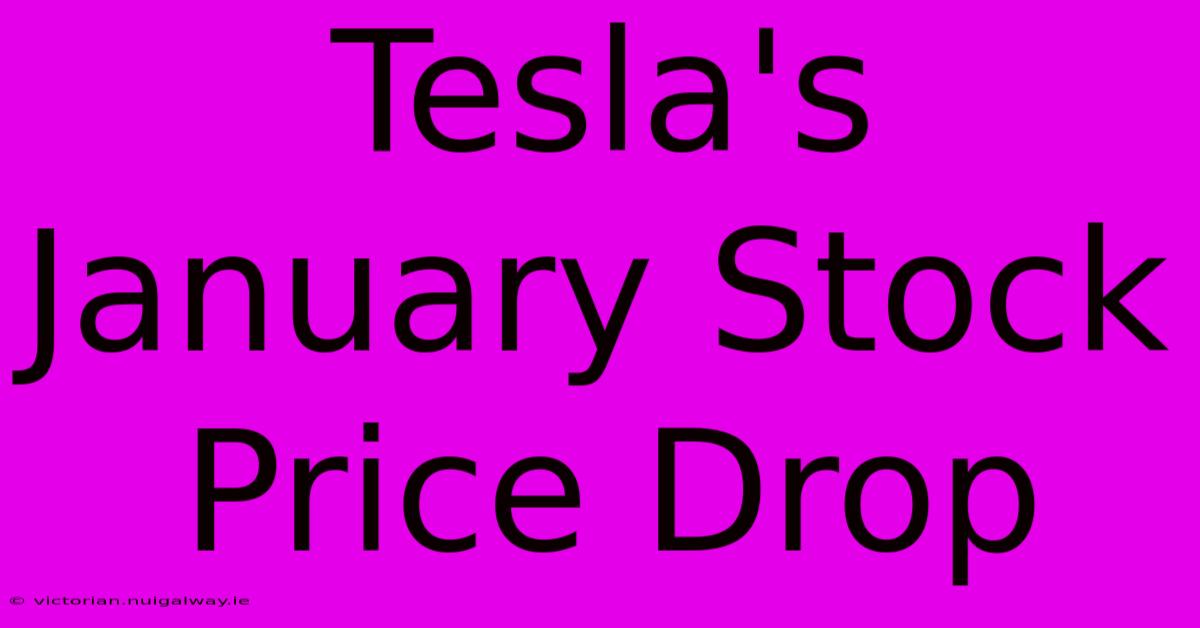 Tesla's January Stock Price Drop