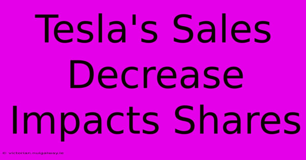 Tesla's Sales Decrease Impacts Shares