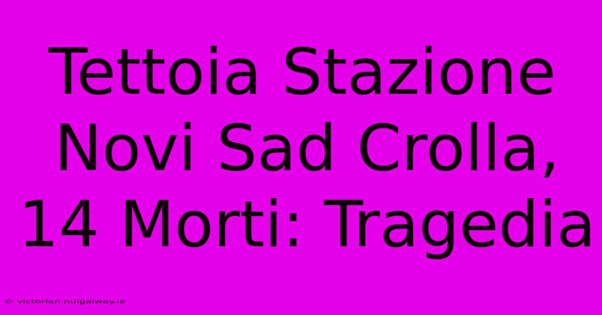 Tettoia Stazione Novi Sad Crolla, 14 Morti: Tragedia 