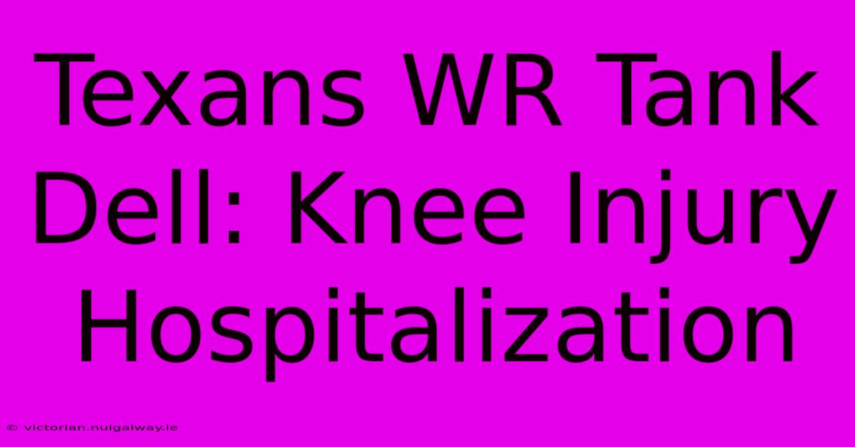 Texans WR Tank Dell: Knee Injury Hospitalization