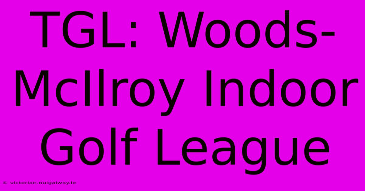 TGL: Woods-McIlroy Indoor Golf League