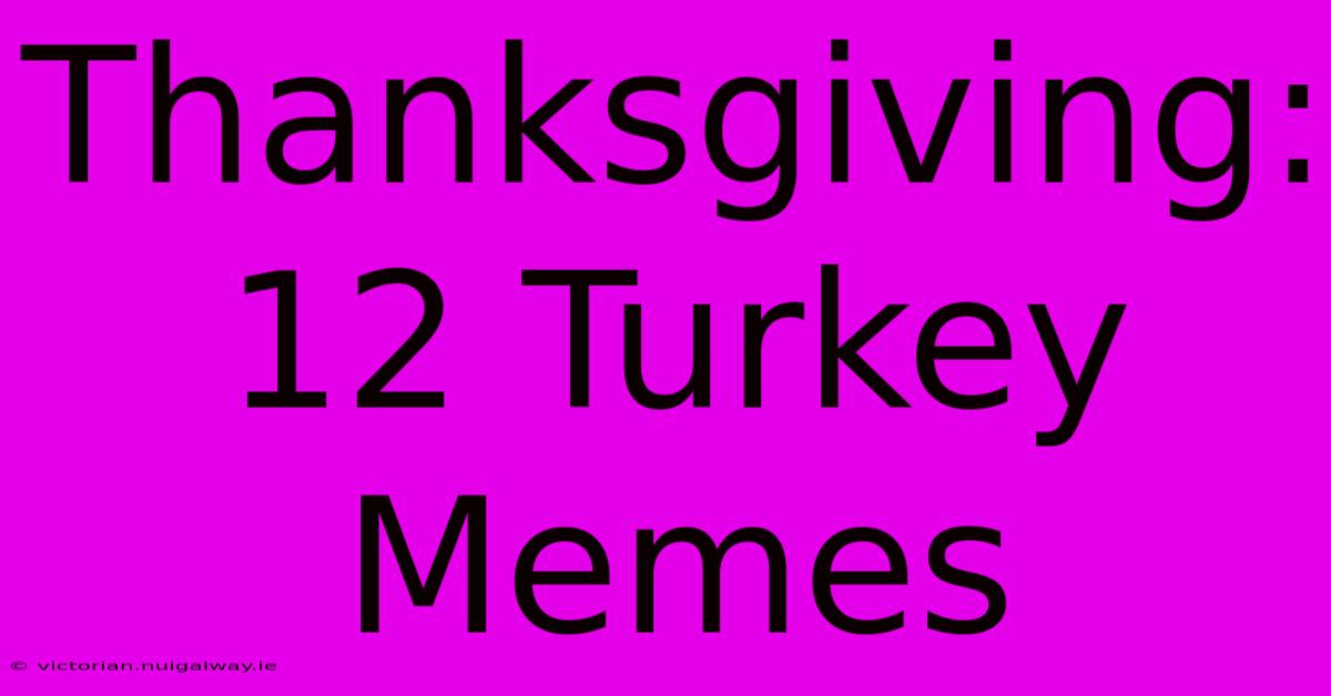 Thanksgiving: 12 Turkey Memes