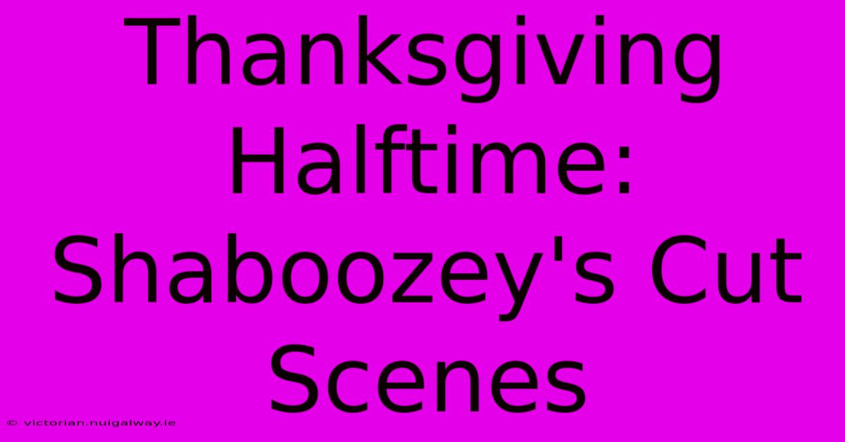 Thanksgiving Halftime: Shaboozey's Cut Scenes