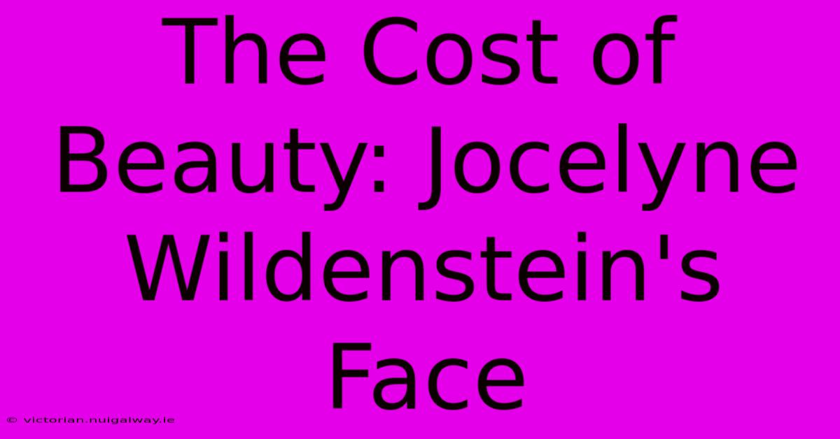 The Cost Of Beauty: Jocelyne Wildenstein's Face