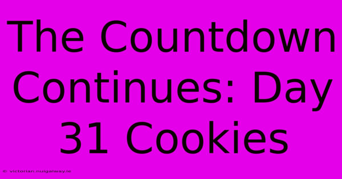 The Countdown Continues: Day 31 Cookies