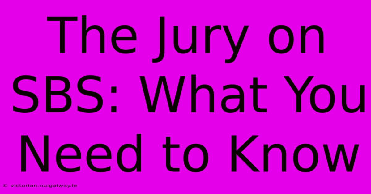 The Jury On SBS: What You Need To Know