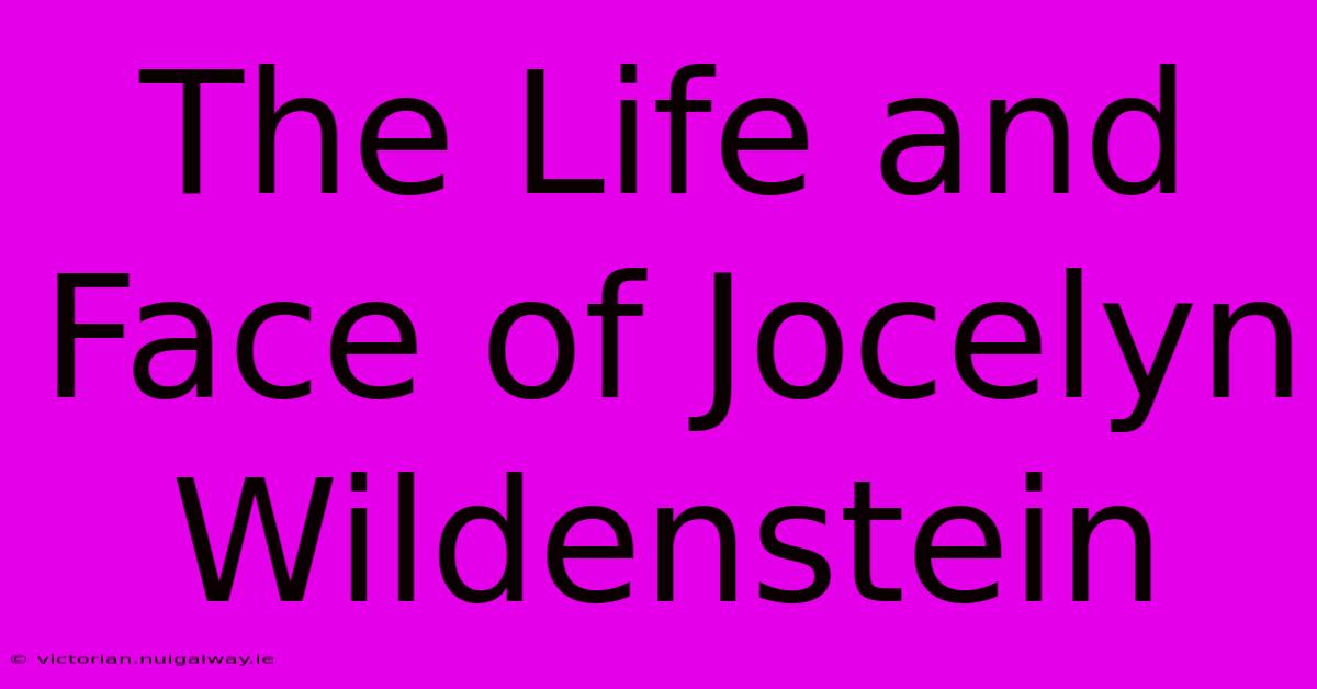 The Life And Face Of Jocelyn Wildenstein