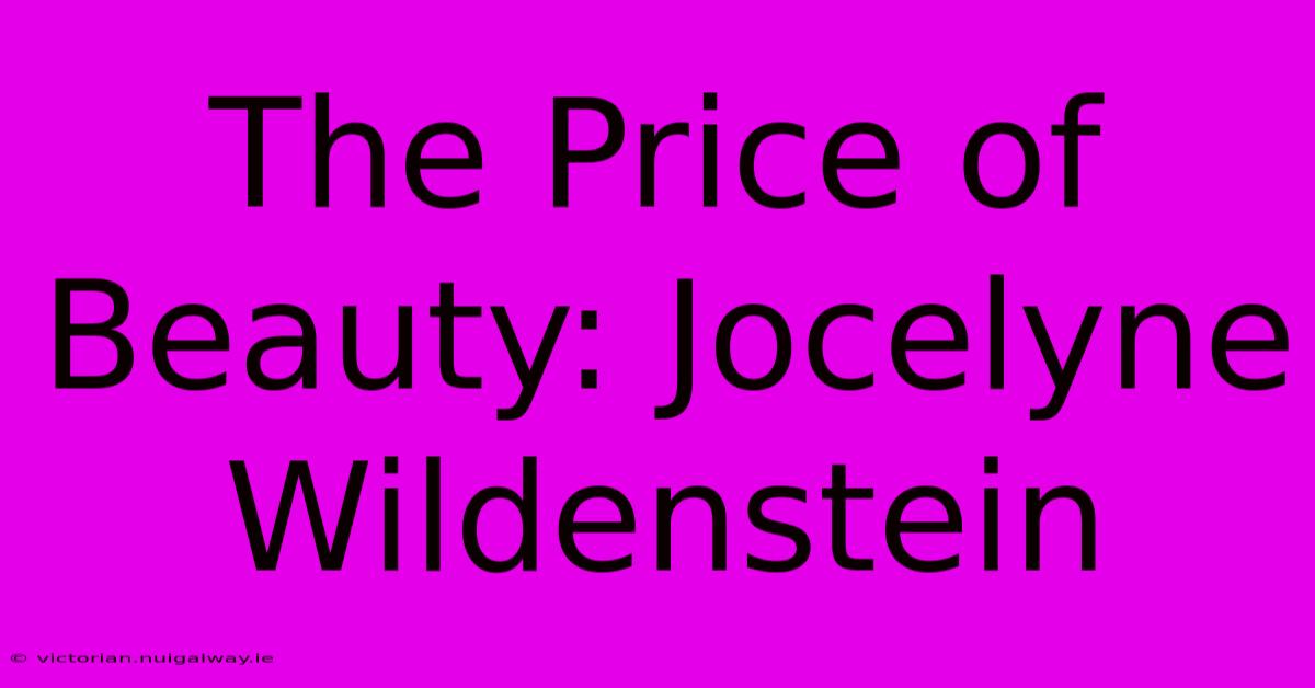 The Price Of Beauty: Jocelyne Wildenstein