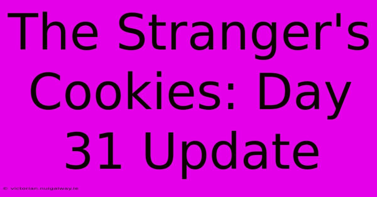 The Stranger's Cookies: Day 31 Update