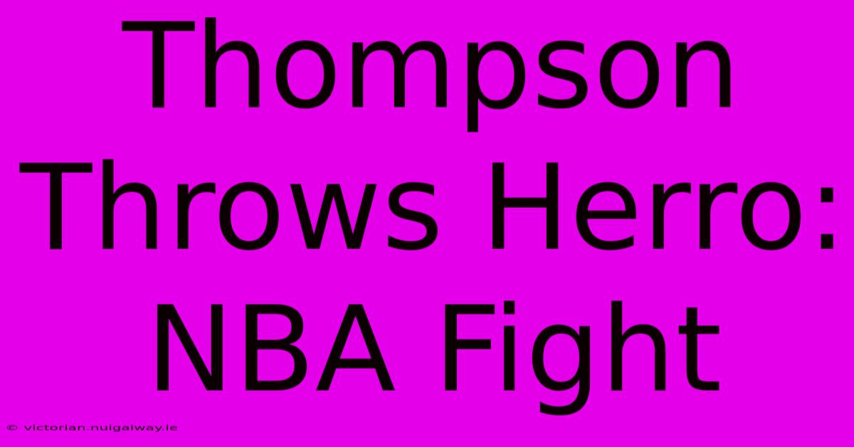 Thompson Throws Herro: NBA Fight