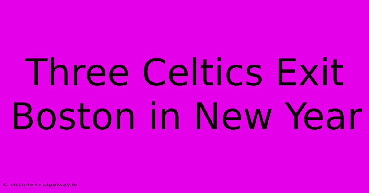 Three Celtics Exit Boston In New Year