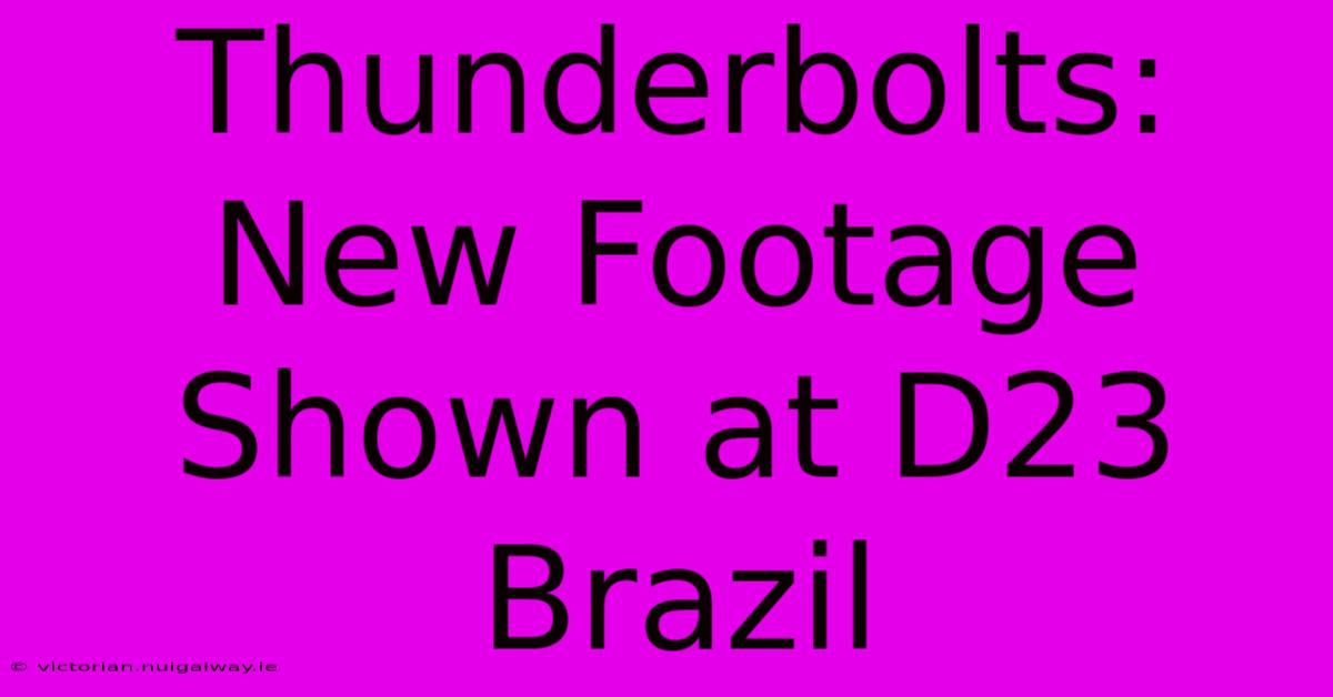 Thunderbolts: New Footage Shown At D23 Brazil 