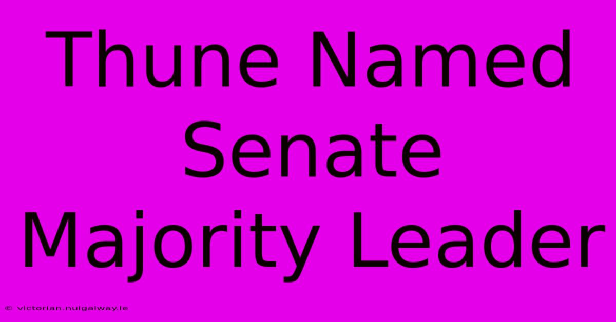 Thune Named Senate Majority Leader