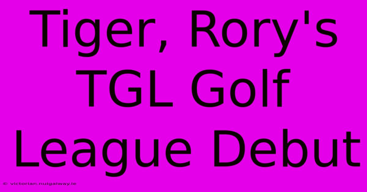 Tiger, Rory's TGL Golf League Debut