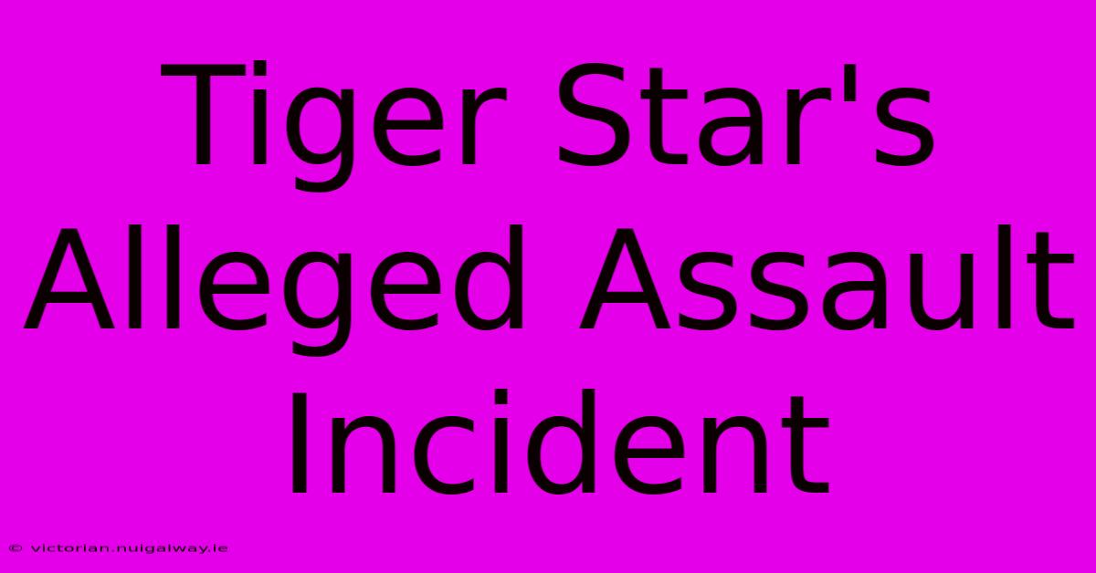 Tiger Star's Alleged Assault Incident