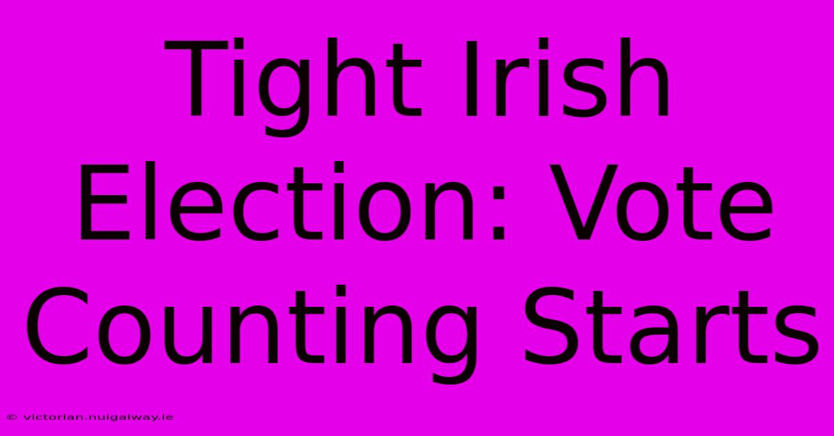 Tight Irish Election: Vote Counting Starts