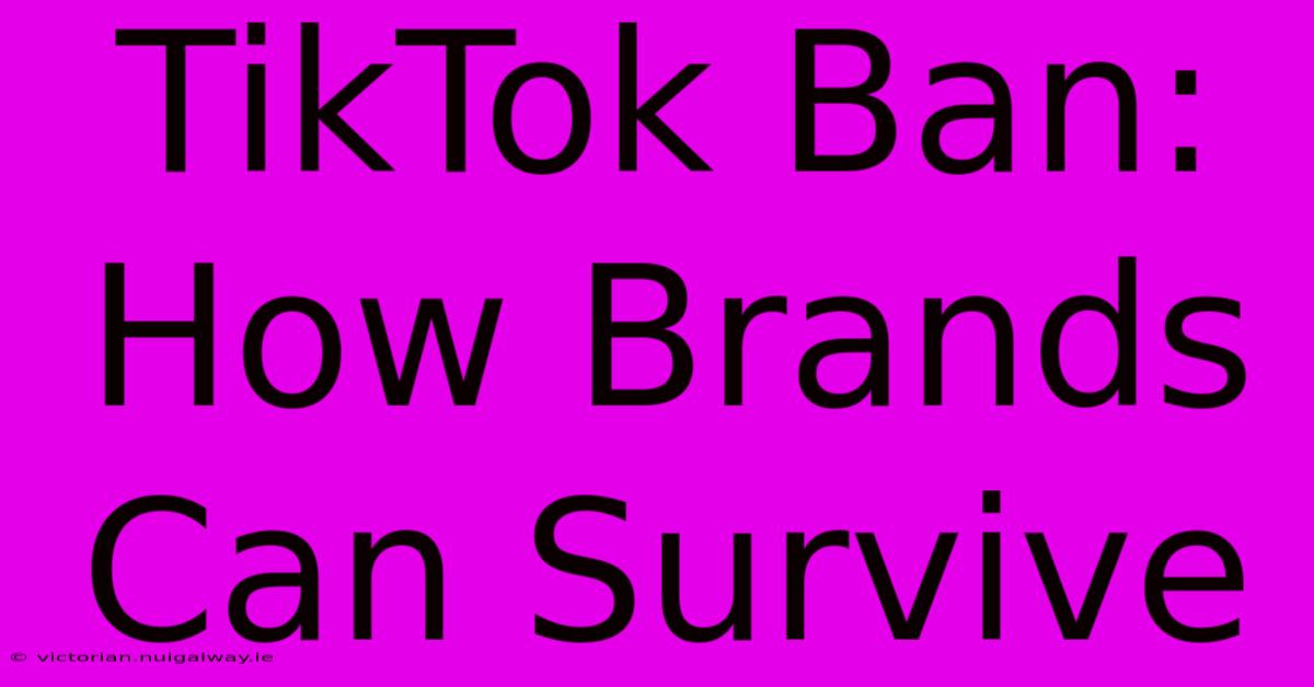 TikTok Ban: How Brands Can Survive