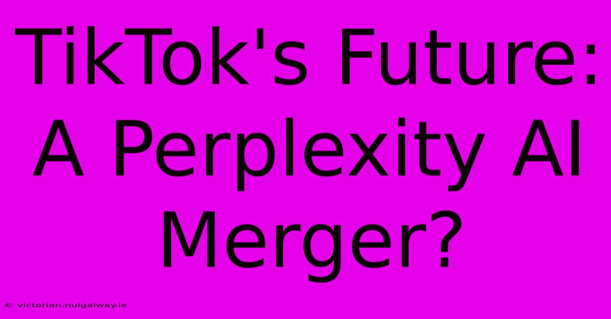 TikTok's Future: A Perplexity AI Merger?