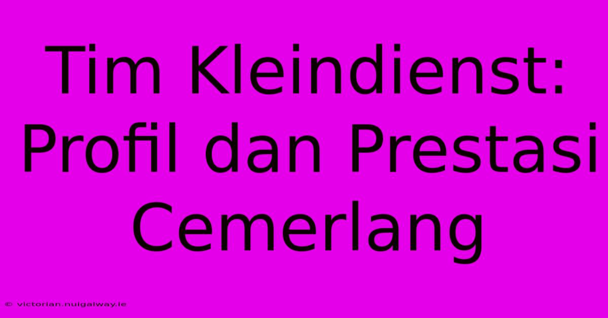 Tim Kleindienst:  Profil Dan Prestasi Cemerlang