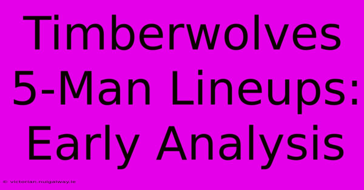 Timberwolves 5-Man Lineups: Early Analysis 