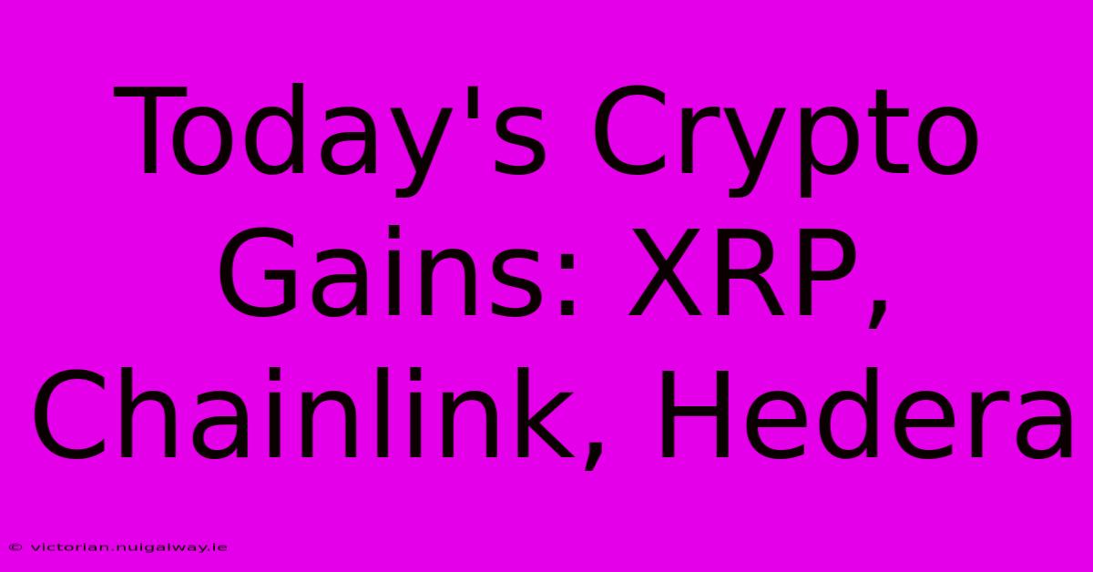 Today's Crypto Gains: XRP, Chainlink, Hedera