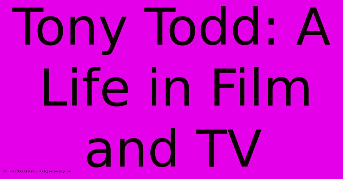 Tony Todd: A Life In Film And TV