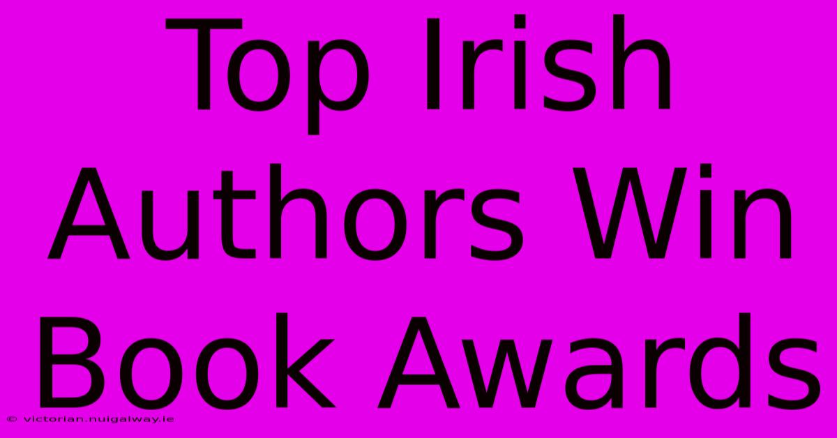 Top Irish Authors Win Book Awards