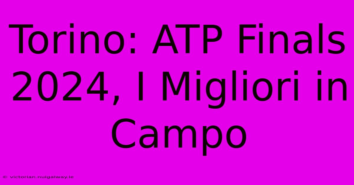 Torino: ATP Finals 2024, I Migliori In Campo