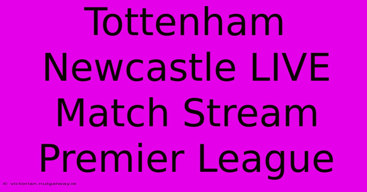 Tottenham Newcastle LIVE Match Stream Premier League