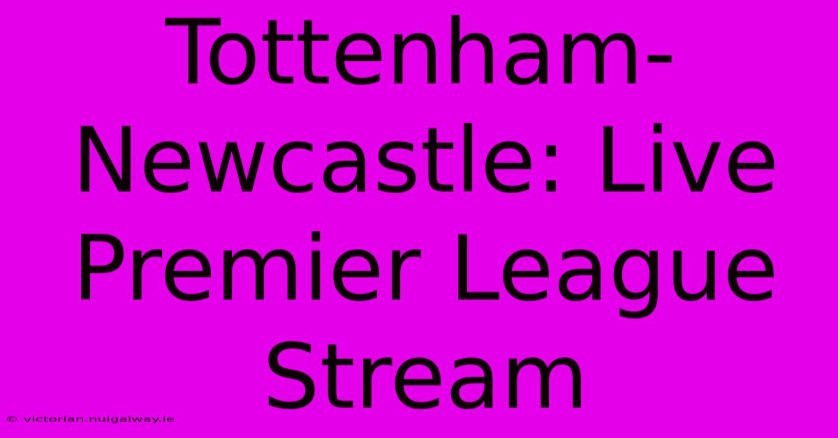 Tottenham-Newcastle: Live Premier League Stream