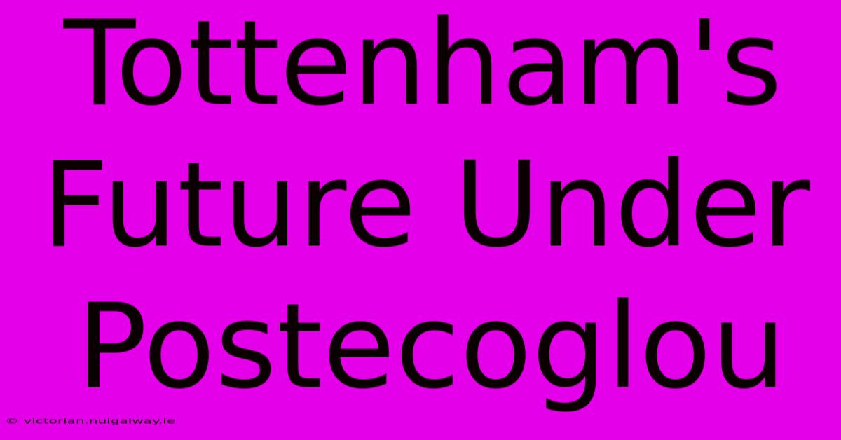 Tottenham's Future Under Postecoglou