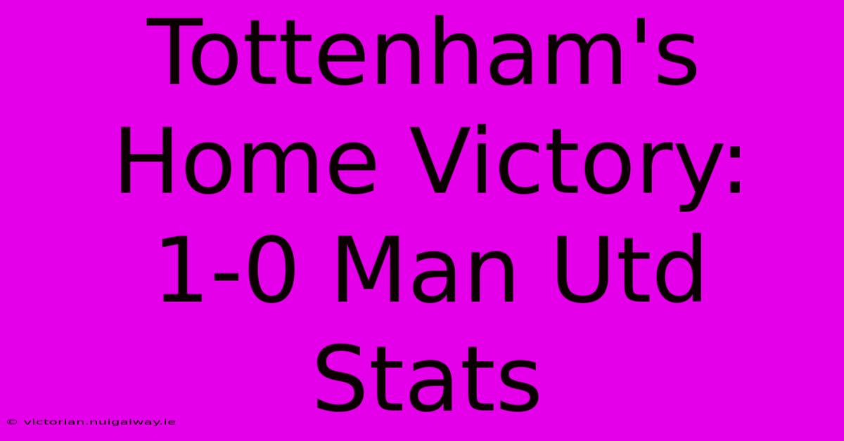 Tottenham's Home Victory: 1-0 Man Utd Stats