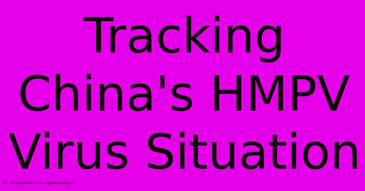 Tracking China's HMPV Virus Situation