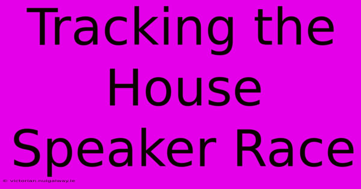 Tracking The House Speaker Race