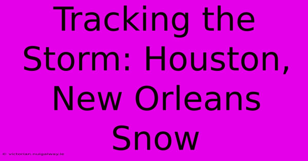 Tracking The Storm: Houston, New Orleans Snow