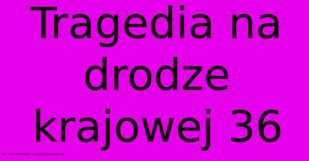 Tragedia Na Drodze Krajowej 36