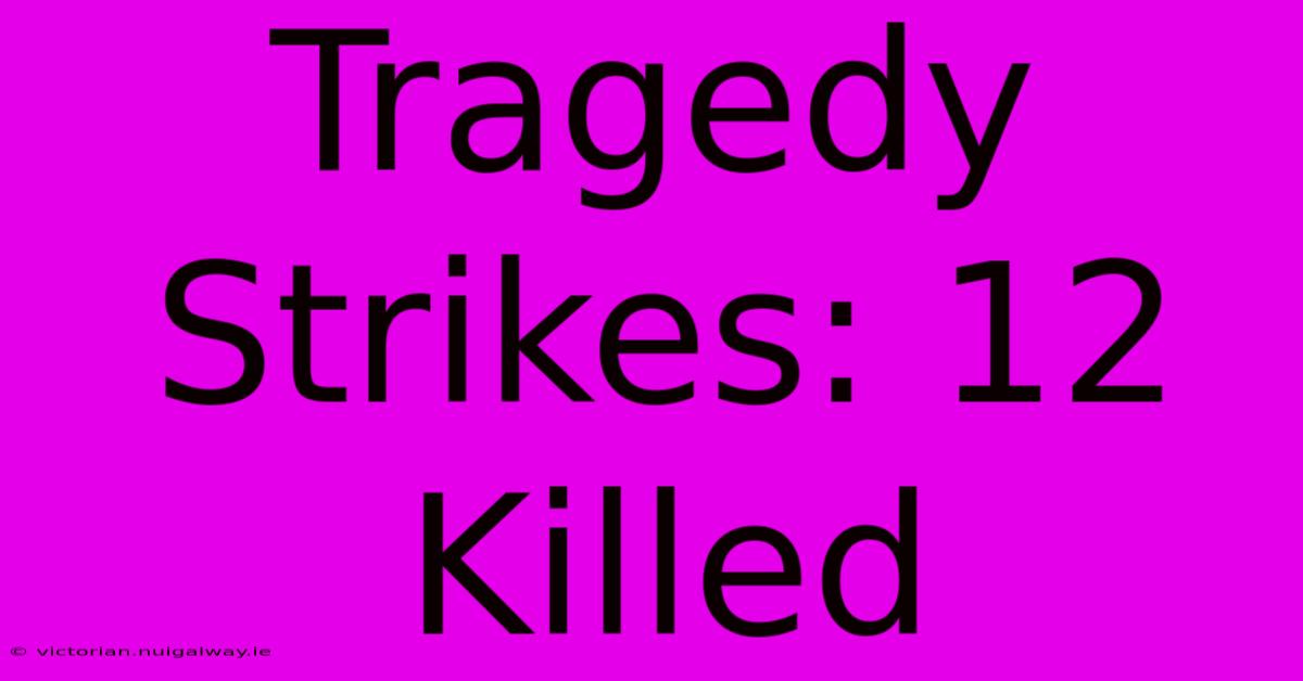 Tragedy Strikes: 12 Killed