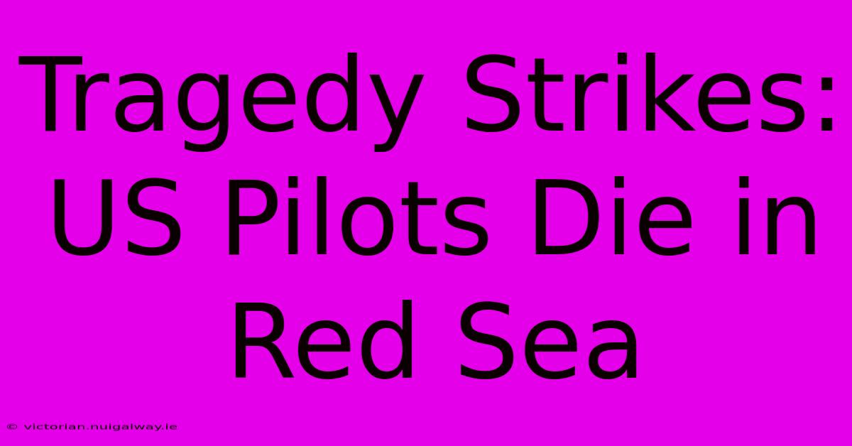 Tragedy Strikes: US Pilots Die In Red Sea