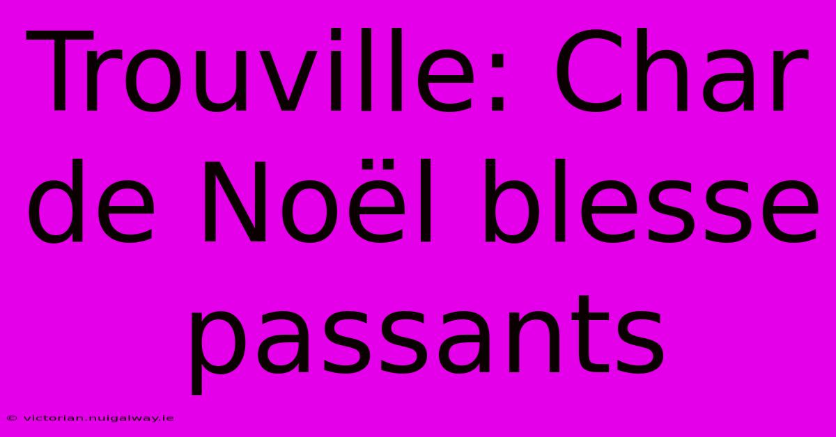 Trouville: Char De Noël Blesse Passants