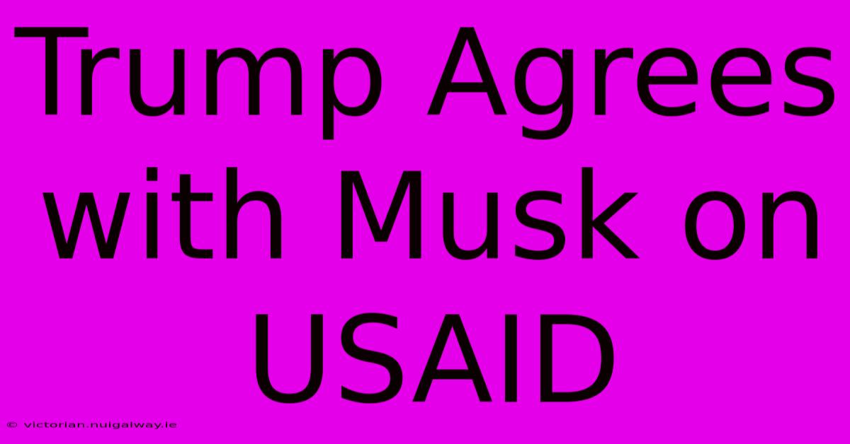 Trump Agrees With Musk On USAID