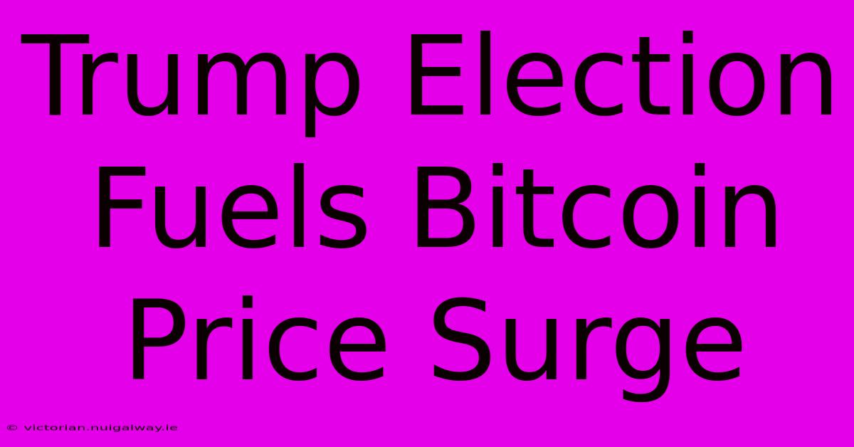 Trump Election Fuels Bitcoin Price Surge