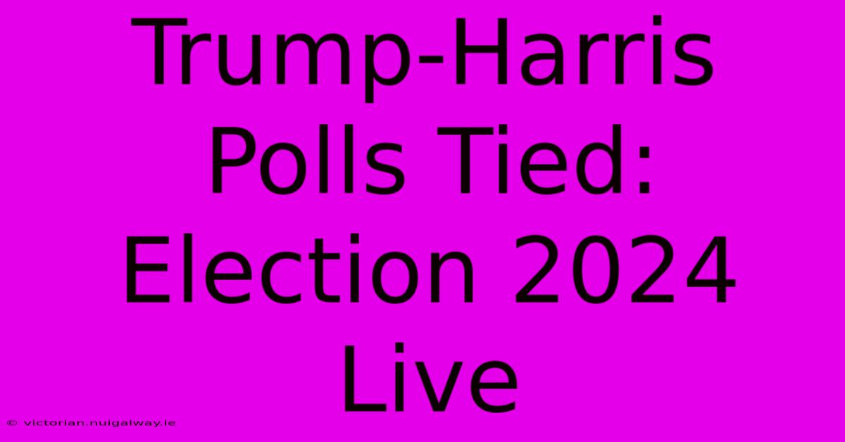 Trump-Harris Polls Tied: Election 2024 Live