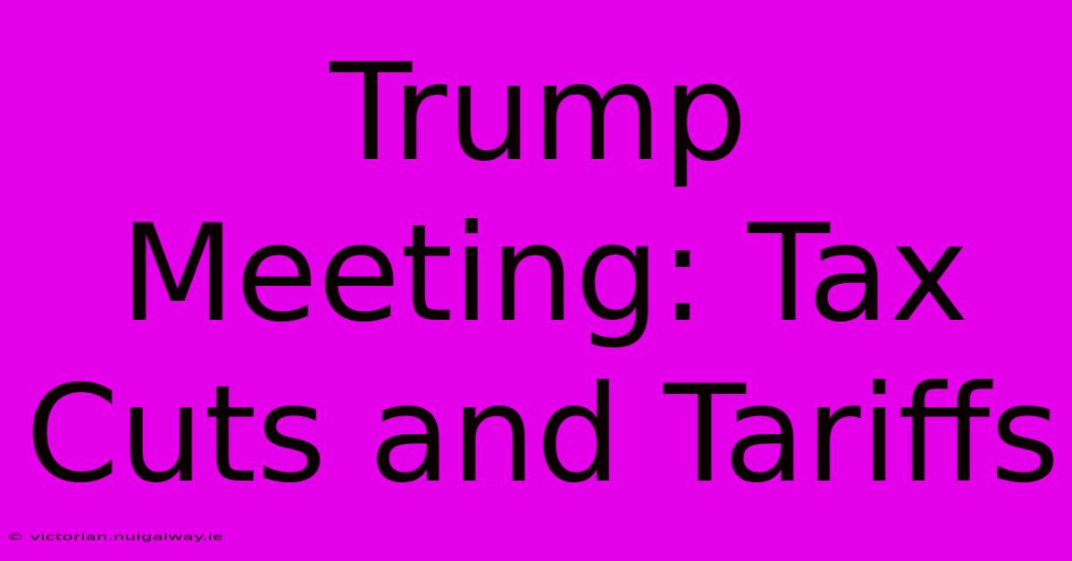 Trump Meeting: Tax Cuts And Tariffs