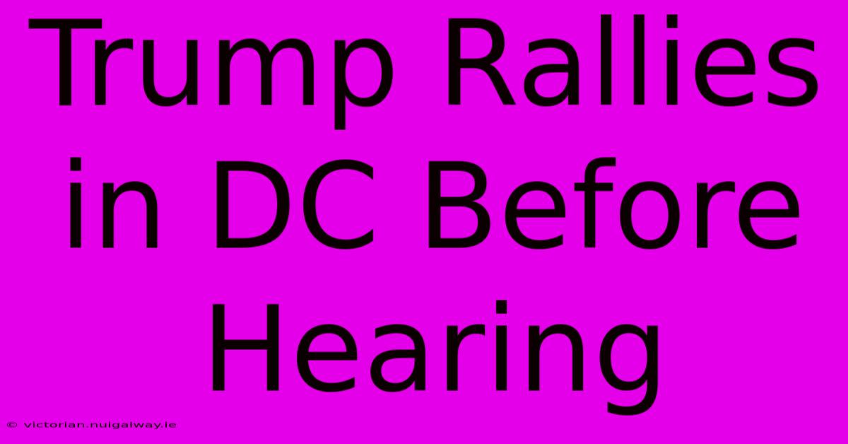 Trump Rallies In DC Before Hearing