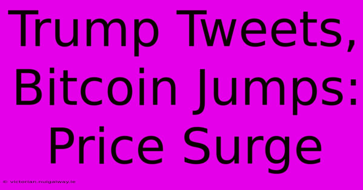 Trump Tweets, Bitcoin Jumps: Price Surge 