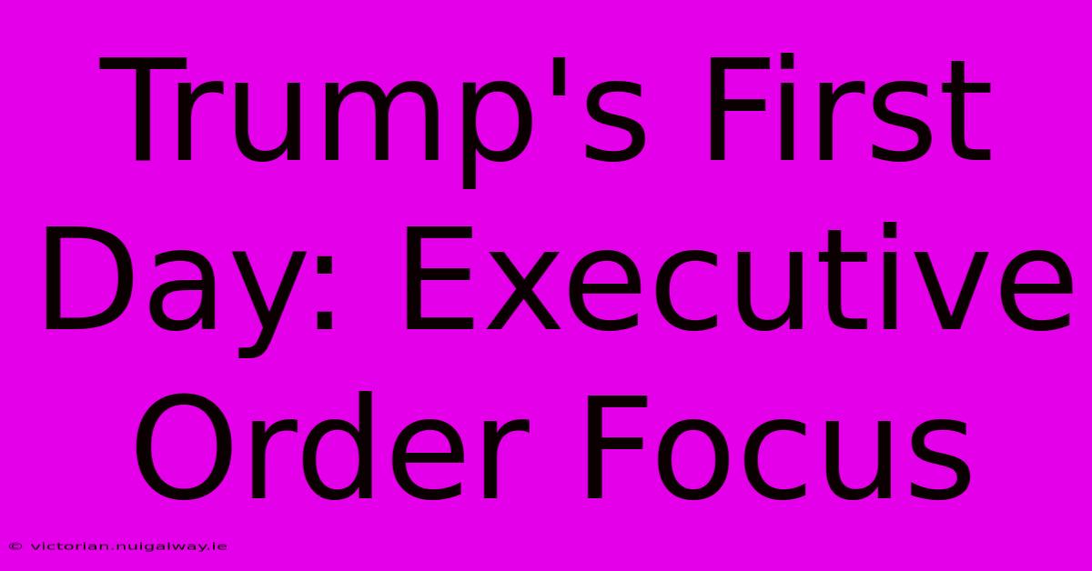 Trump's First Day: Executive Order Focus