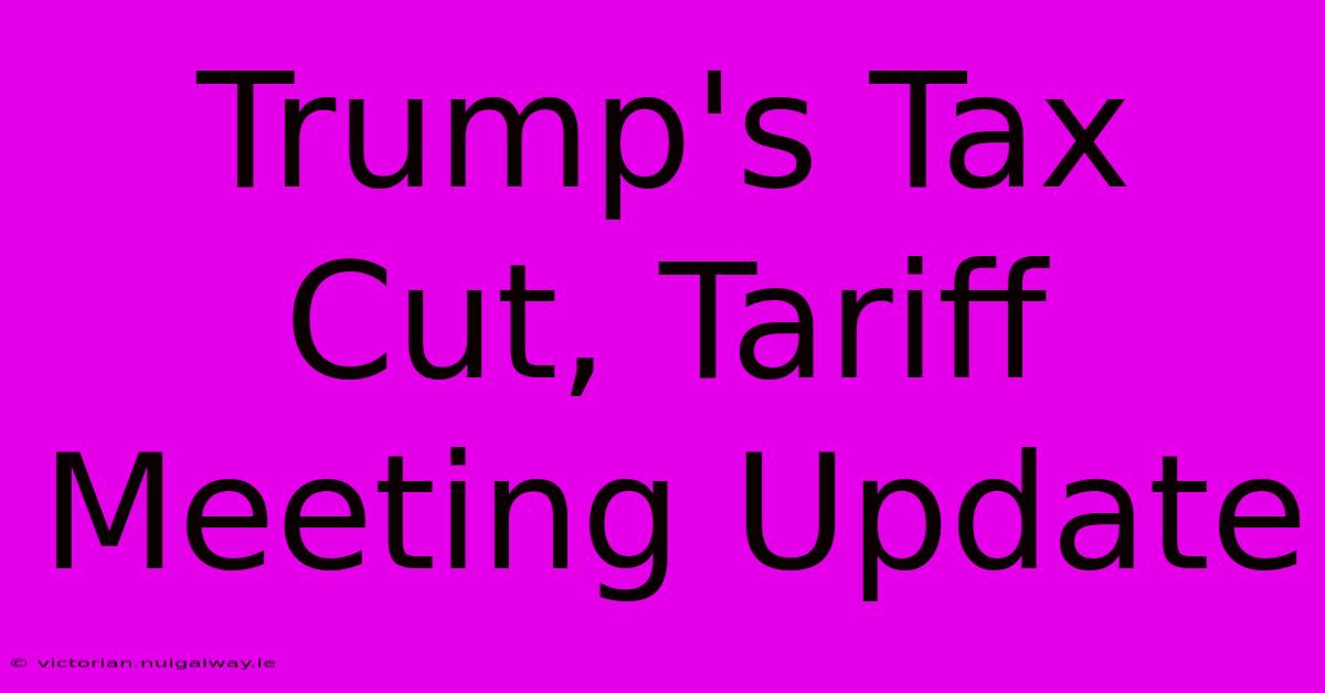 Trump's Tax Cut, Tariff Meeting Update