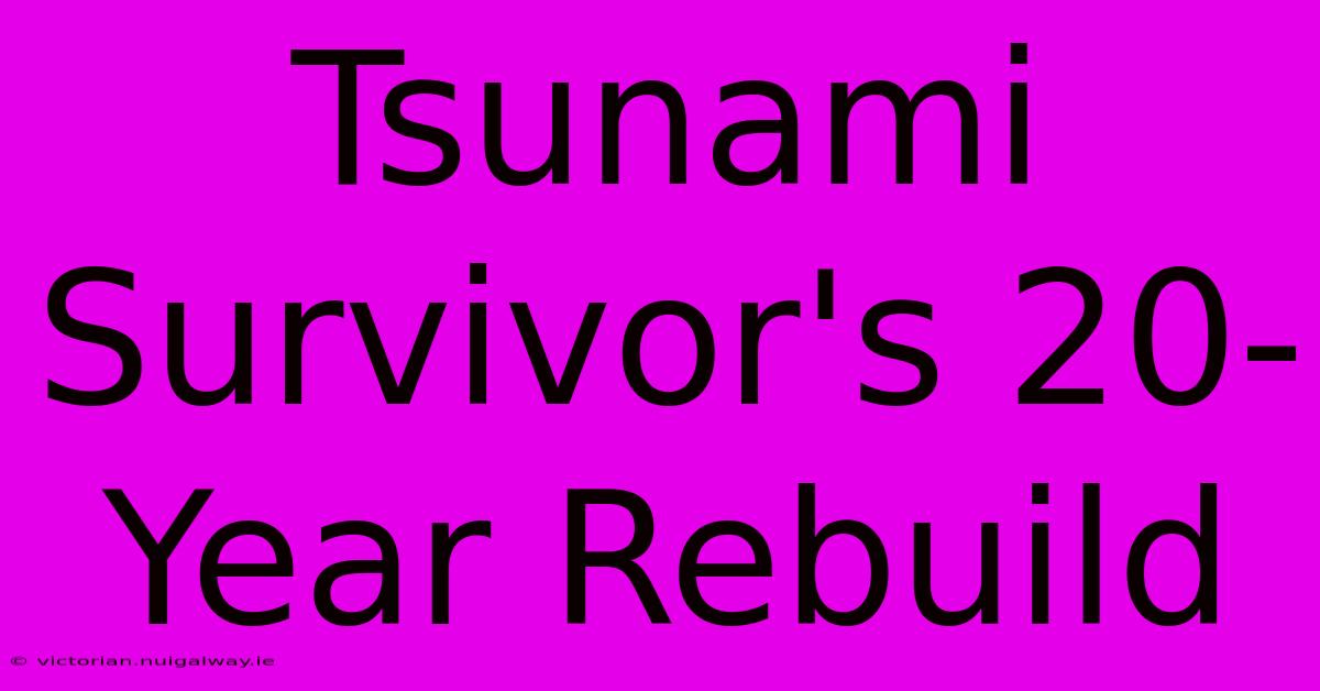 Tsunami Survivor's 20-Year Rebuild