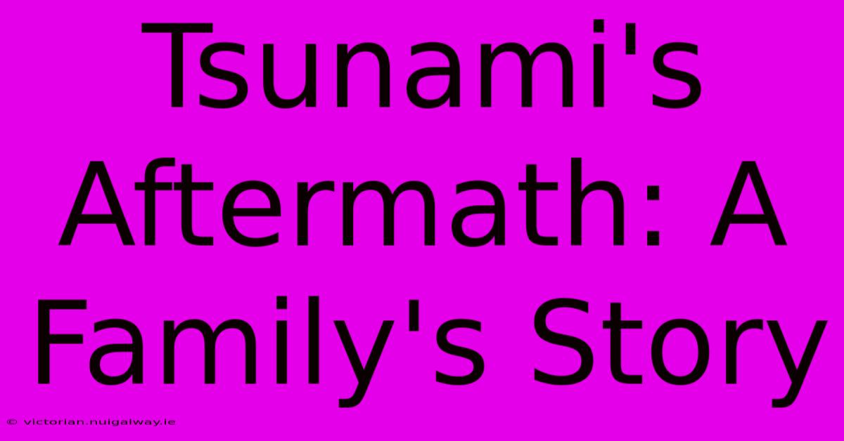 Tsunami's Aftermath: A Family's Story